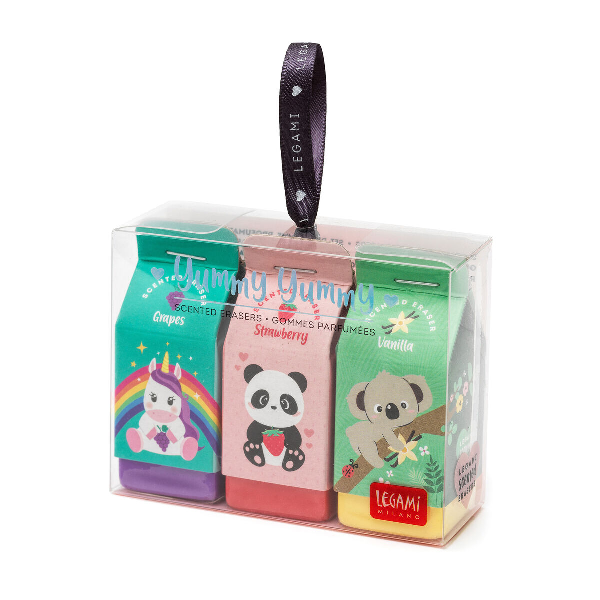 Yummy Yummy - Set of 3 Scented Erasers, , zoo
