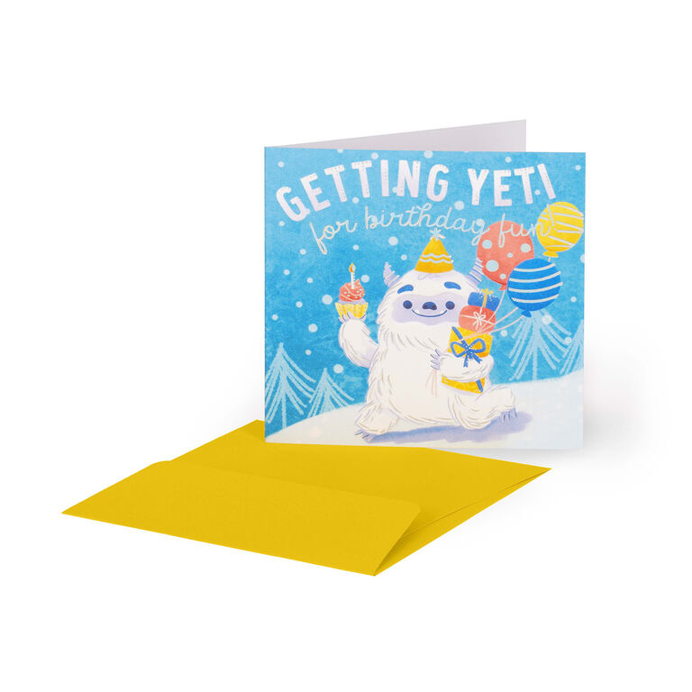 Carte d'Anniversaire - Small Greeting Card - Yeti