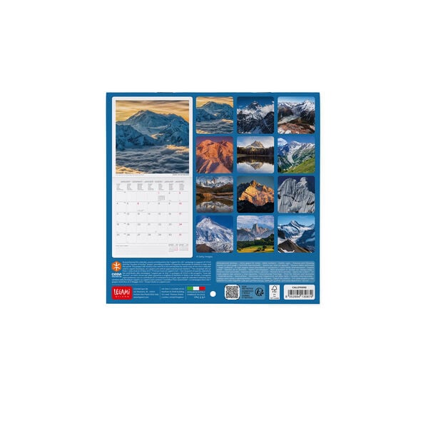 Calendario da Parete 2027 - 18 x 18 cm - Mountains