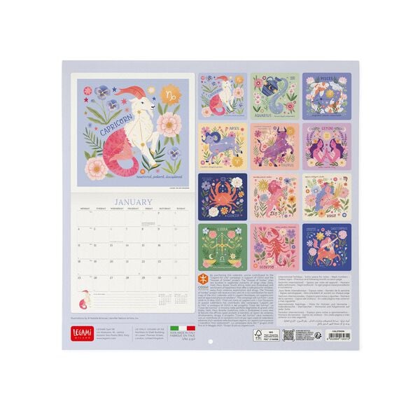 Calendario da Parete 2027 - 30 x 29 cm - Written in the Stars