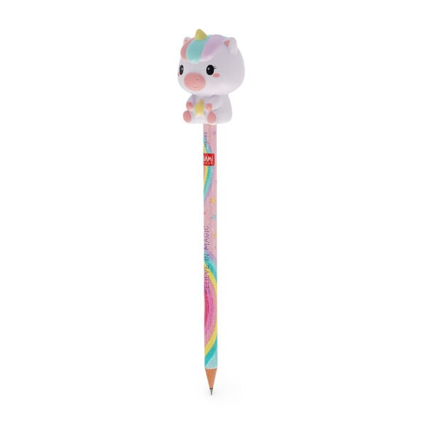 Pencil with Squishy Unicorn "Believe In Magic" - Squeezies Pencil with Squishy Unicorn "Believe In Magic" - Squeezies