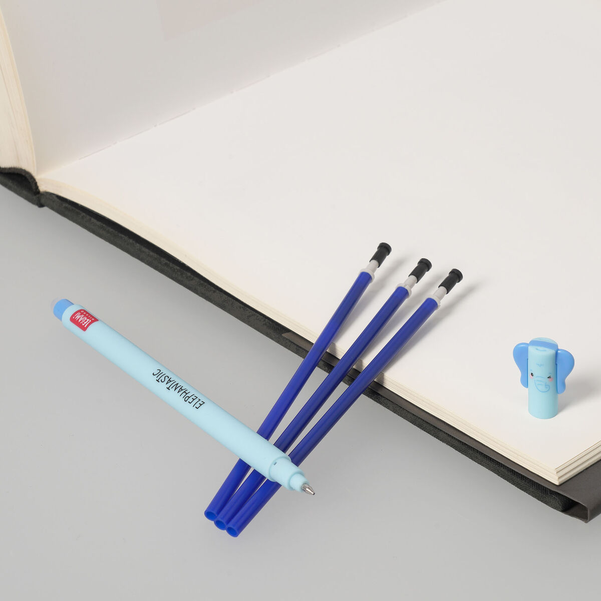 Elephant Erasable Pen Set with Blue Refill, , zoo