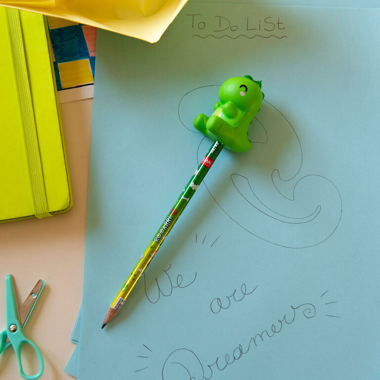 Pencil with Squishy Dino "Rooarrr!" - Squeezies Pencil with Squishy Dino "Rooarrr!" - Squeezies