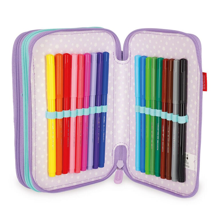 Astuccio 3 Scomparti - Daisy + 2 Penne Cancellabili Astuccio 3 Scomparti - Daisy + 2 Penne Cancellabili