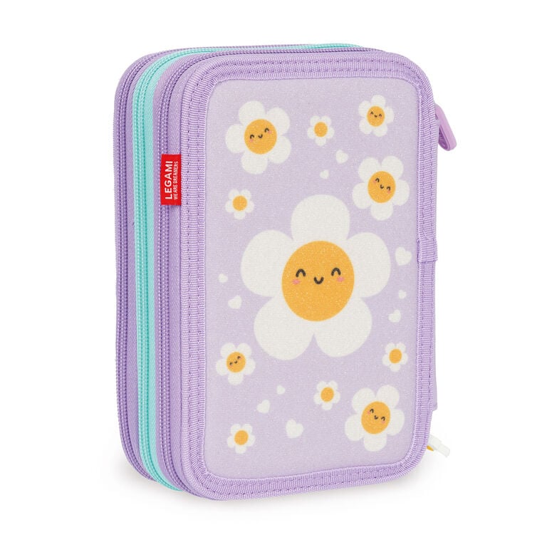 Astuccio 3 Scomparti - Daisy + 2 Penne Cancellabili Astuccio 3 Scomparti - Daisy + 2 Penne Cancellabili