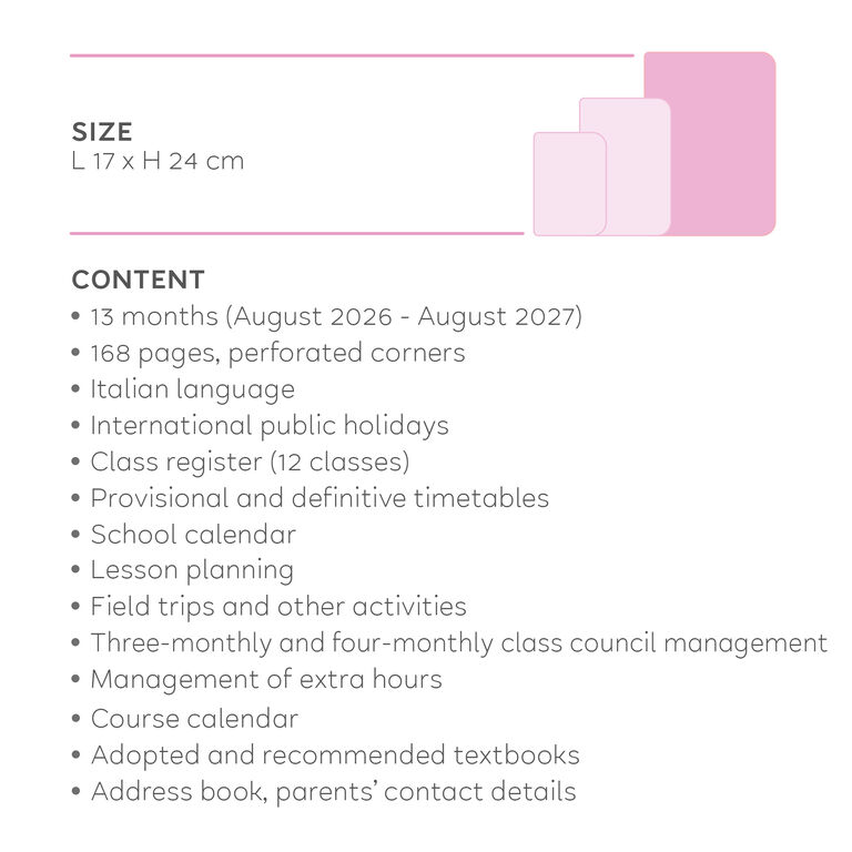13-Month Weekly Diary for Teachers for 2026/2027 - Eclectic Blue