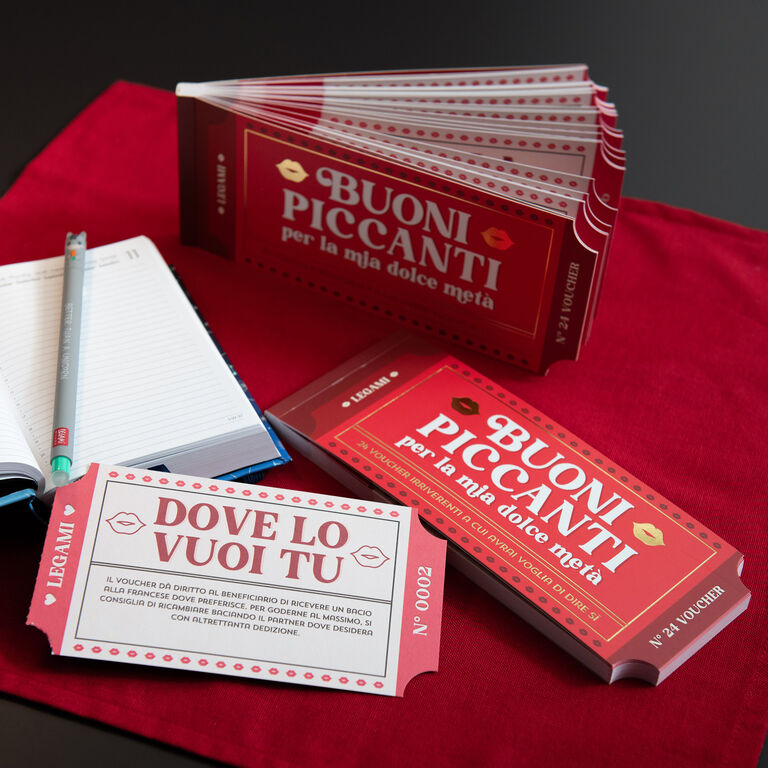 Blocchetto da 24 Voucher Piccanti - Inglese - Gift Vouchers