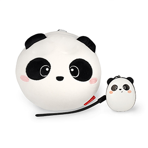 Set Cuscino da viaggio Panda e Cuffie wireless Panda