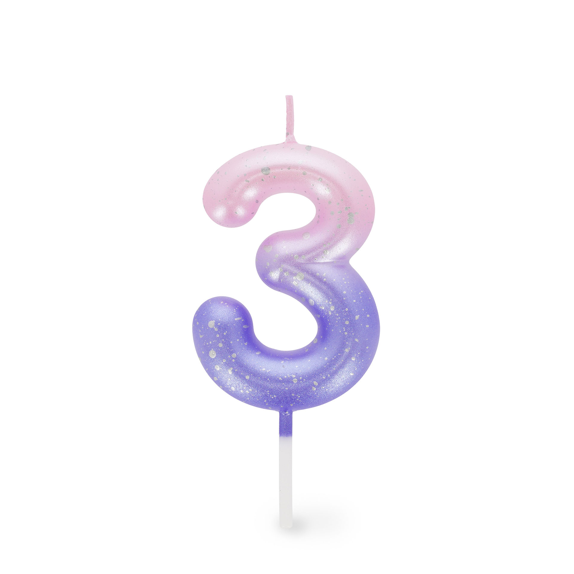 Legami Rosa/Argento - Candela Torta Pink - 3 - Happy Birthday Candle