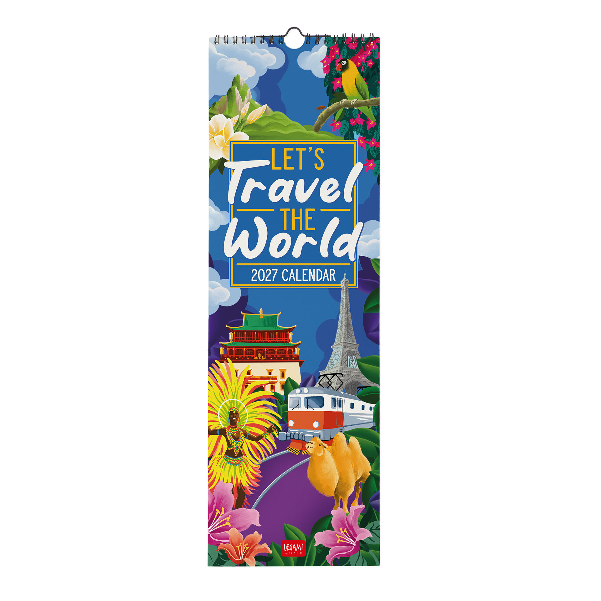Legami - Calendario Da Parete 2027 - 16 X 49 Cm - Let's Travel The World