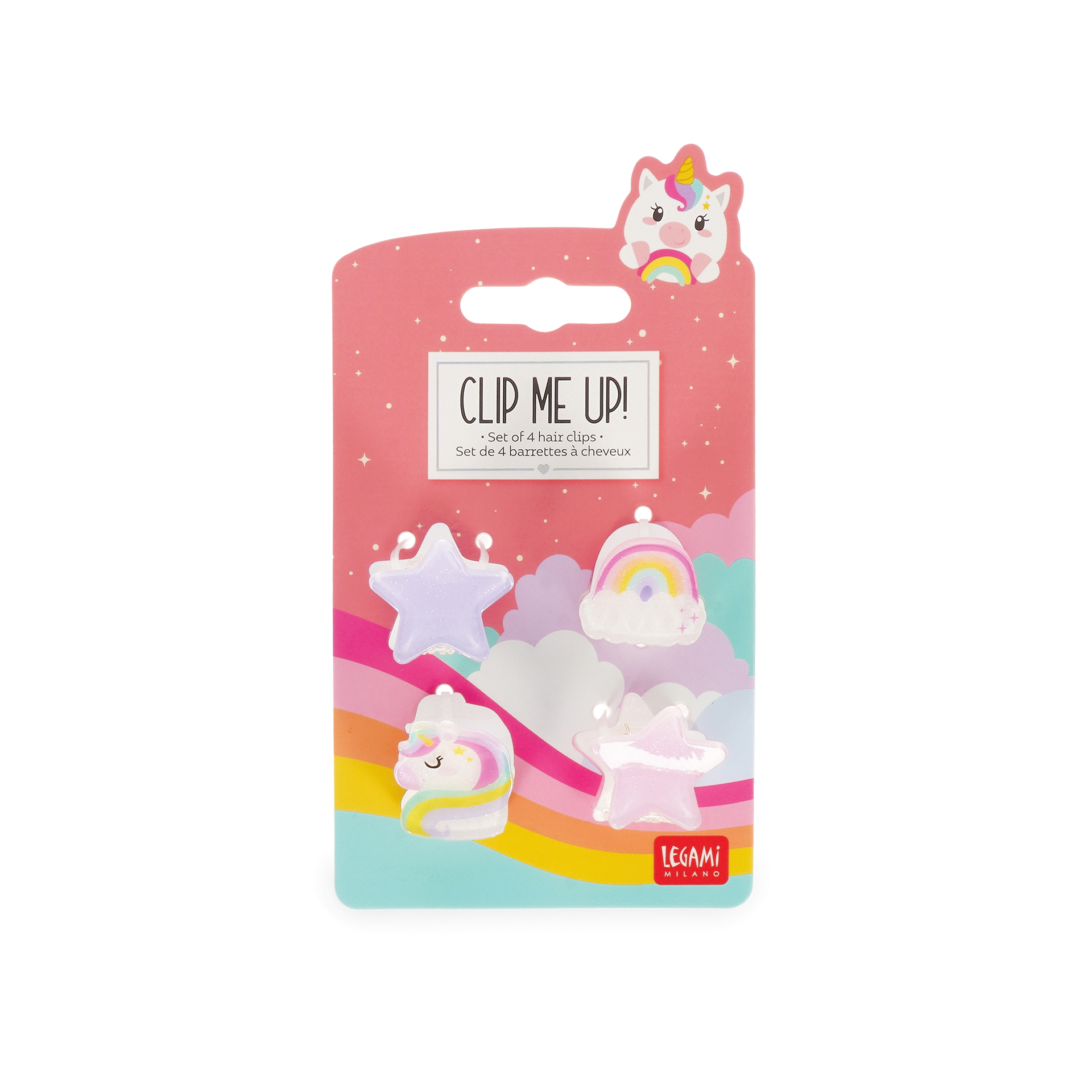 Legami - Set Di 4 Mini Mollette Per Capelli Unicorn - Clip Me Up!