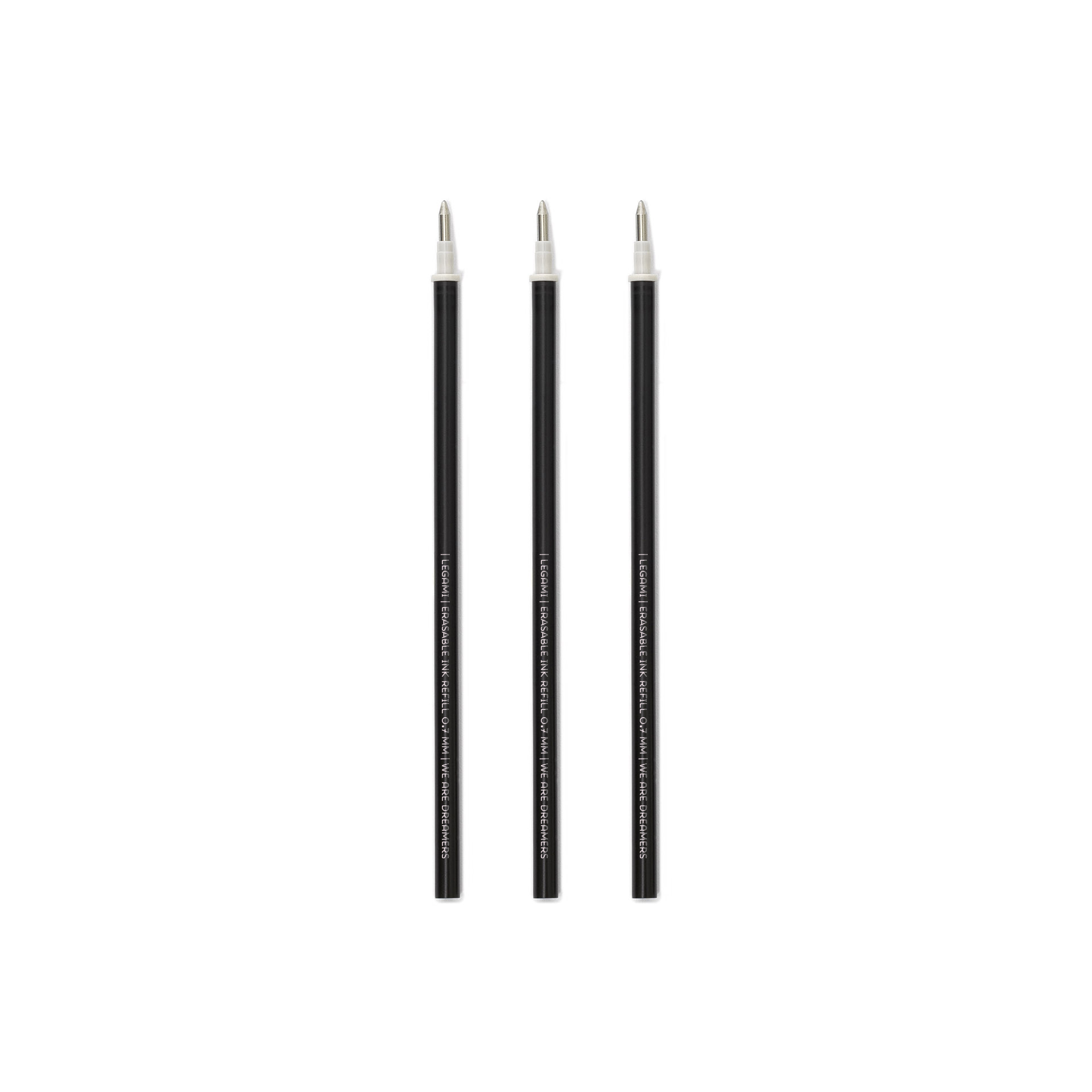 Legami Nero - Set Di 3 Refill Per Penna Cancellabile - Inchiostro - Erasable Pen,