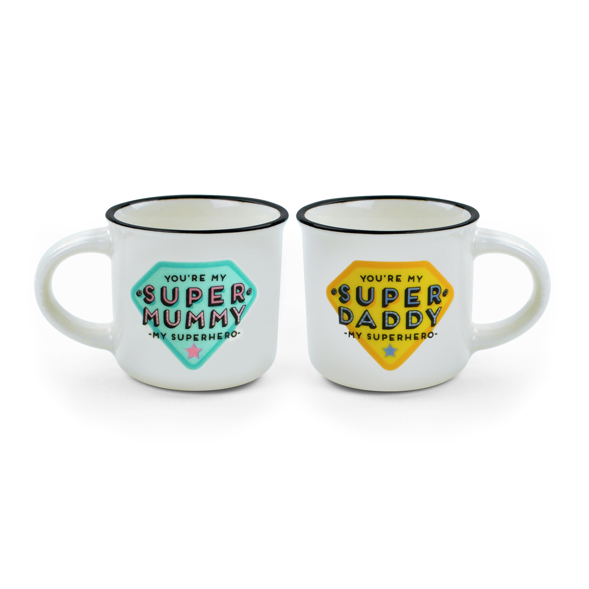 Legami - Set Di 2 Tazzine Da Caffè - Super Mummy And Super Daddy - Espresso For Two