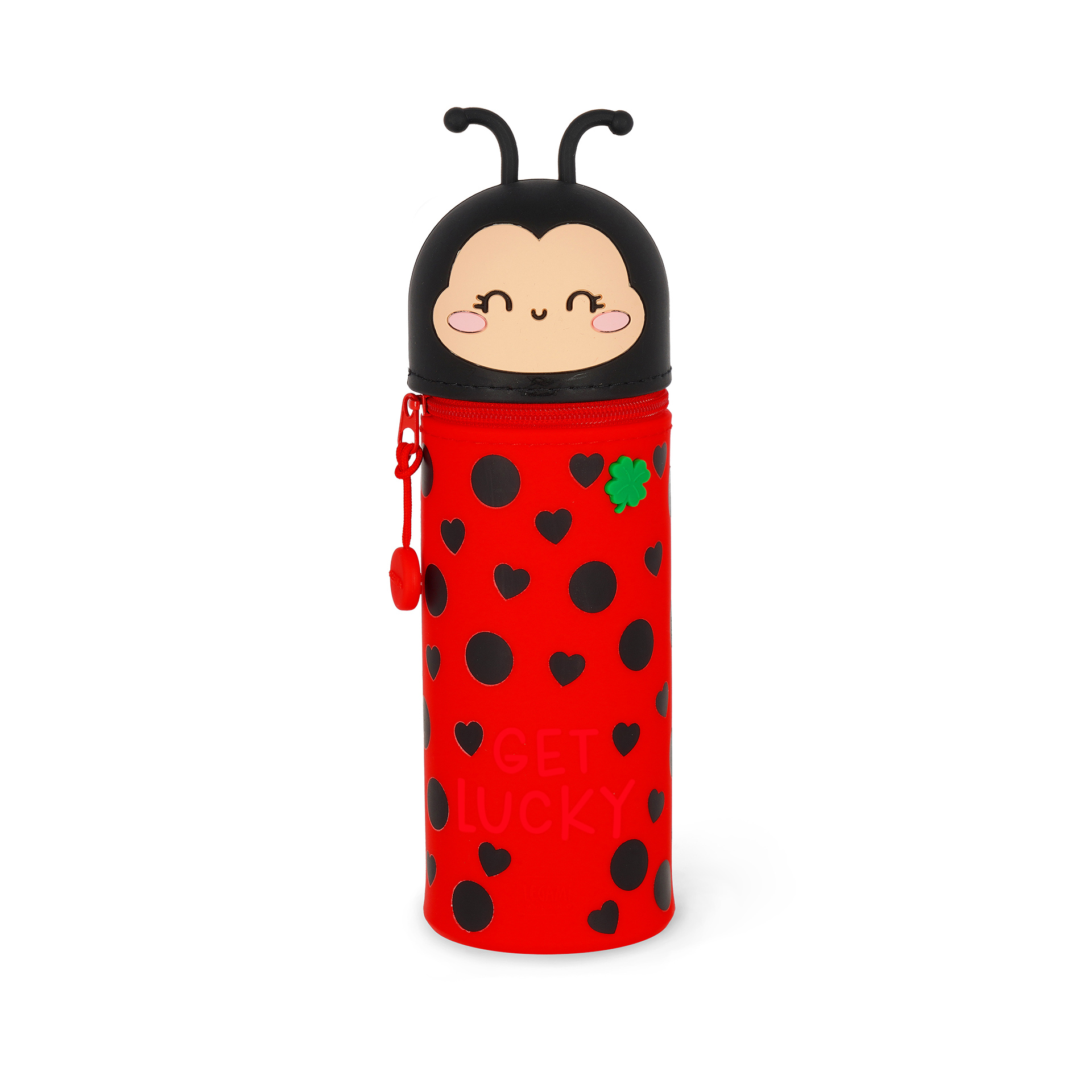 Legami - Astuccio 2-In-1 In Silicone Ladybug "Get Lucky" - Kawaii