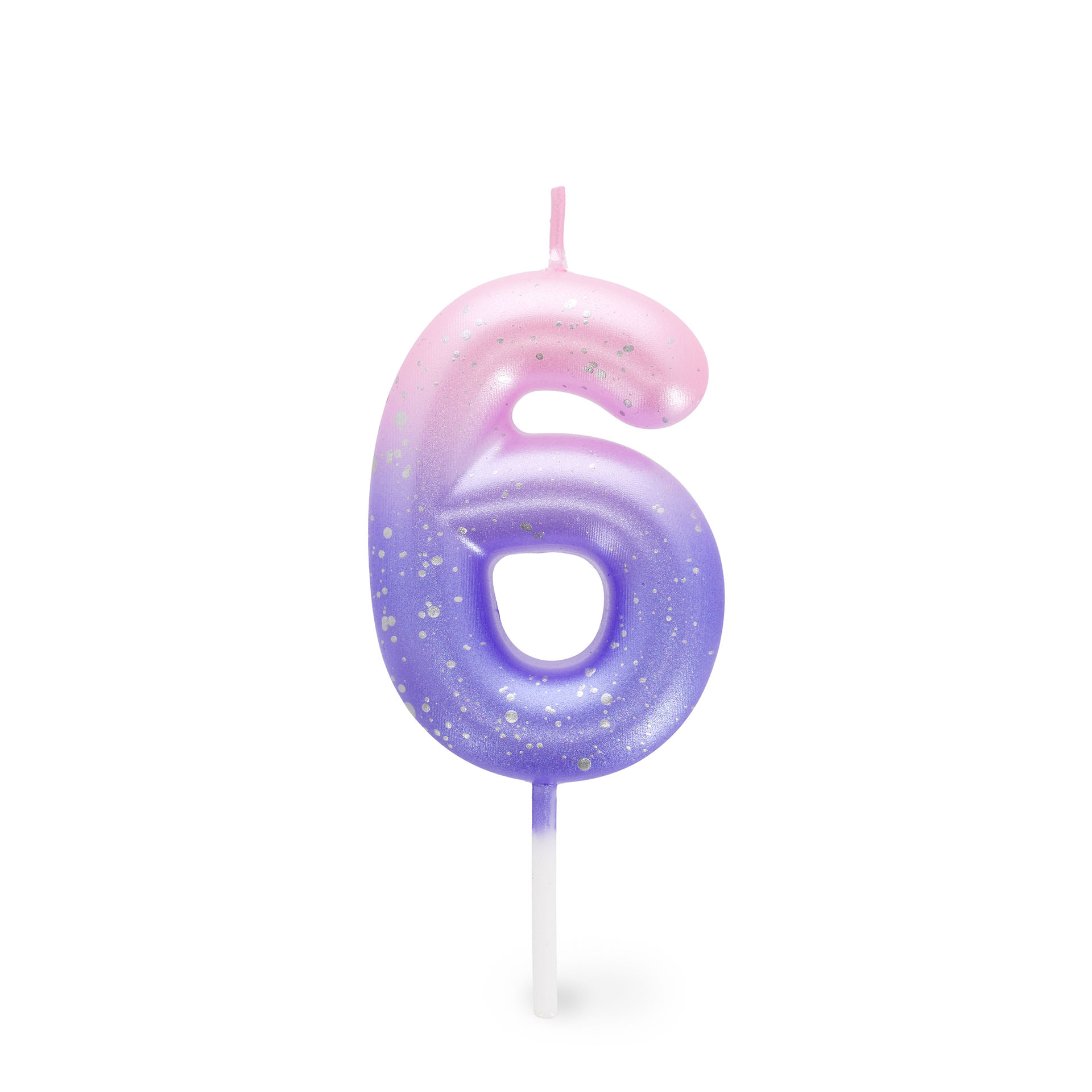 Legami Rosa/Argento - Candela Torta Pink - 6 - Happy Birthday Candle