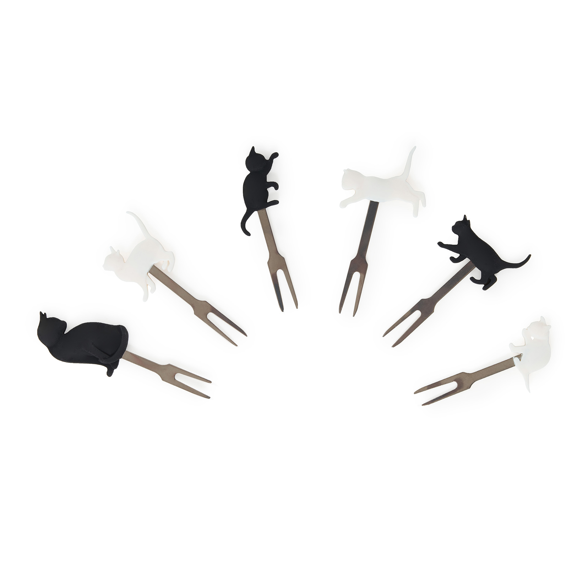 Legami - Set Di 6 Forchettine Per Aperitivo - Kitty - Meow