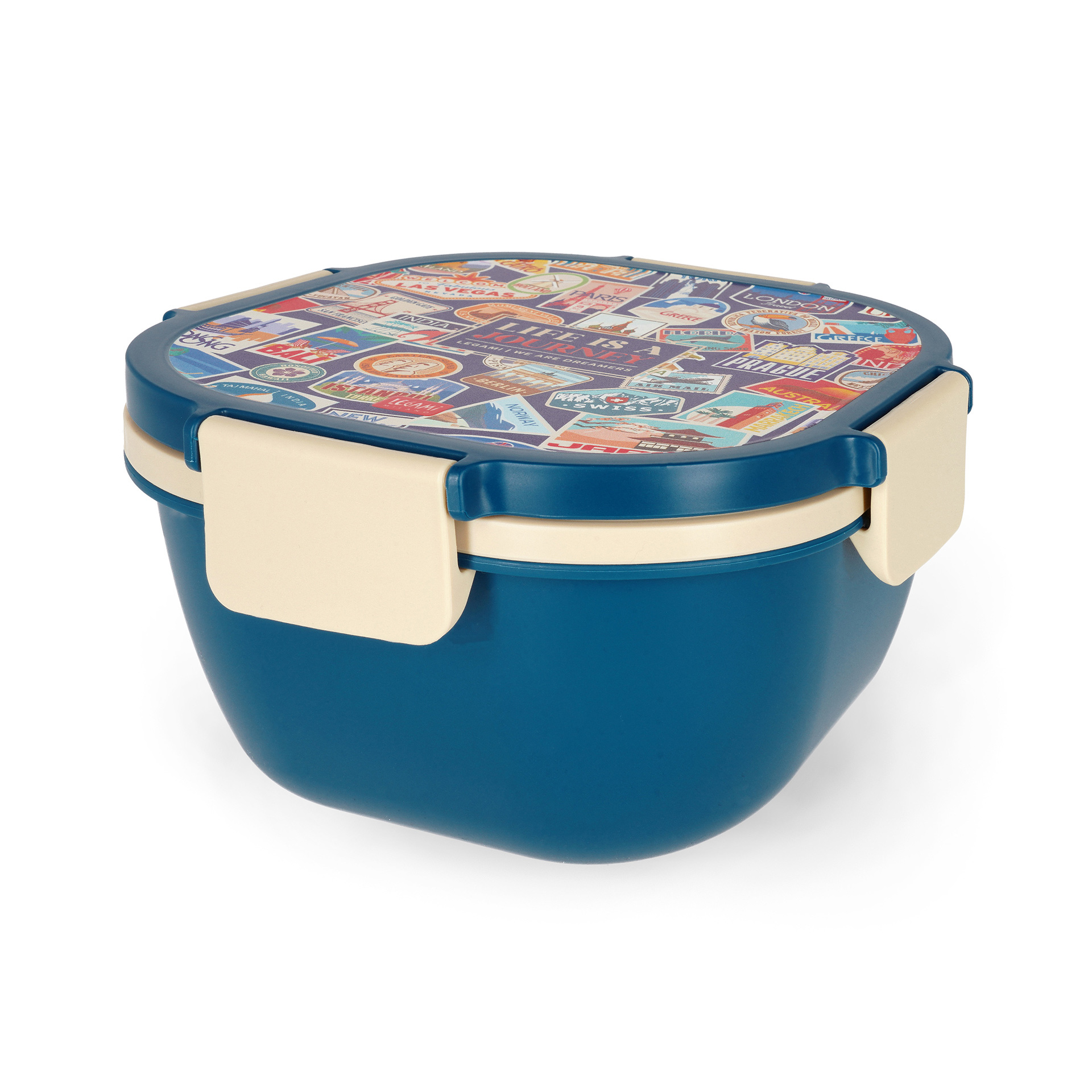 Legami - Contenitore Porta Pranzo 1700 Ml - Travel Stickers - Lunch Box