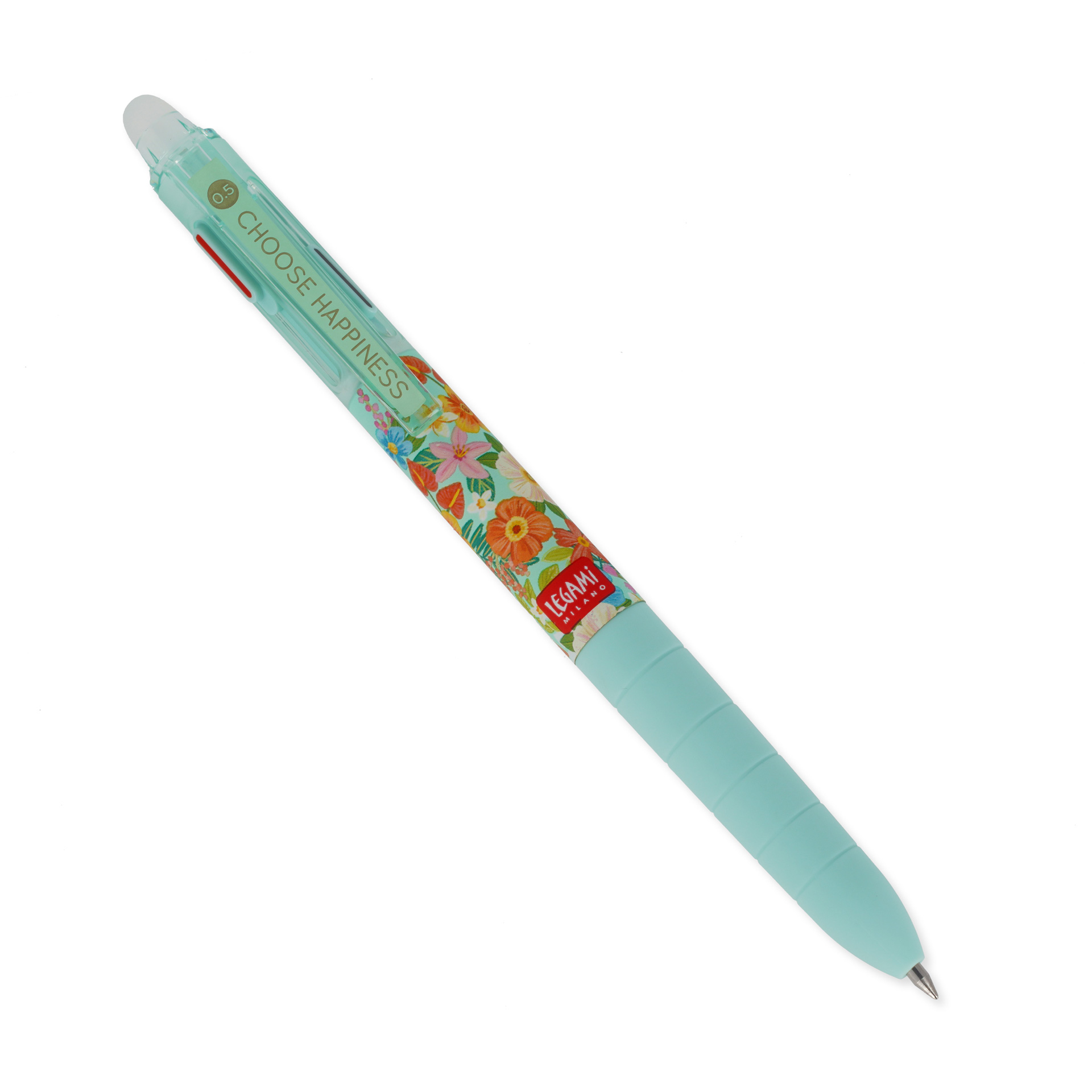 Legami Nero/Rosso/Blu - Penna Gel Cancellabile 3 Colori - Flowers - Make Mistakes