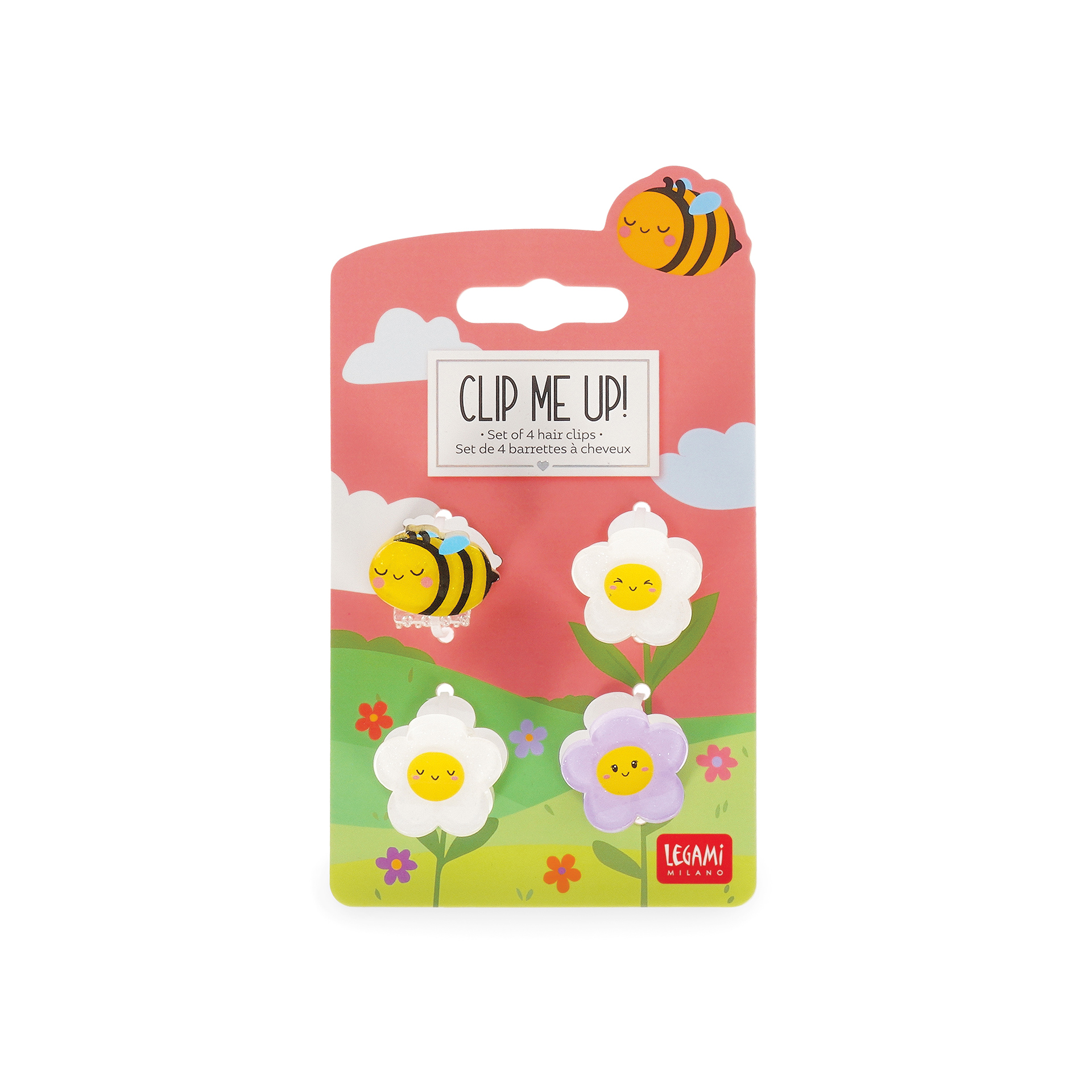 Legami - Set Di 4 Mini Mollette Per Capelli Bee - Clip Me Up!