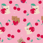 TEDDY BEAR CHERRY PINK