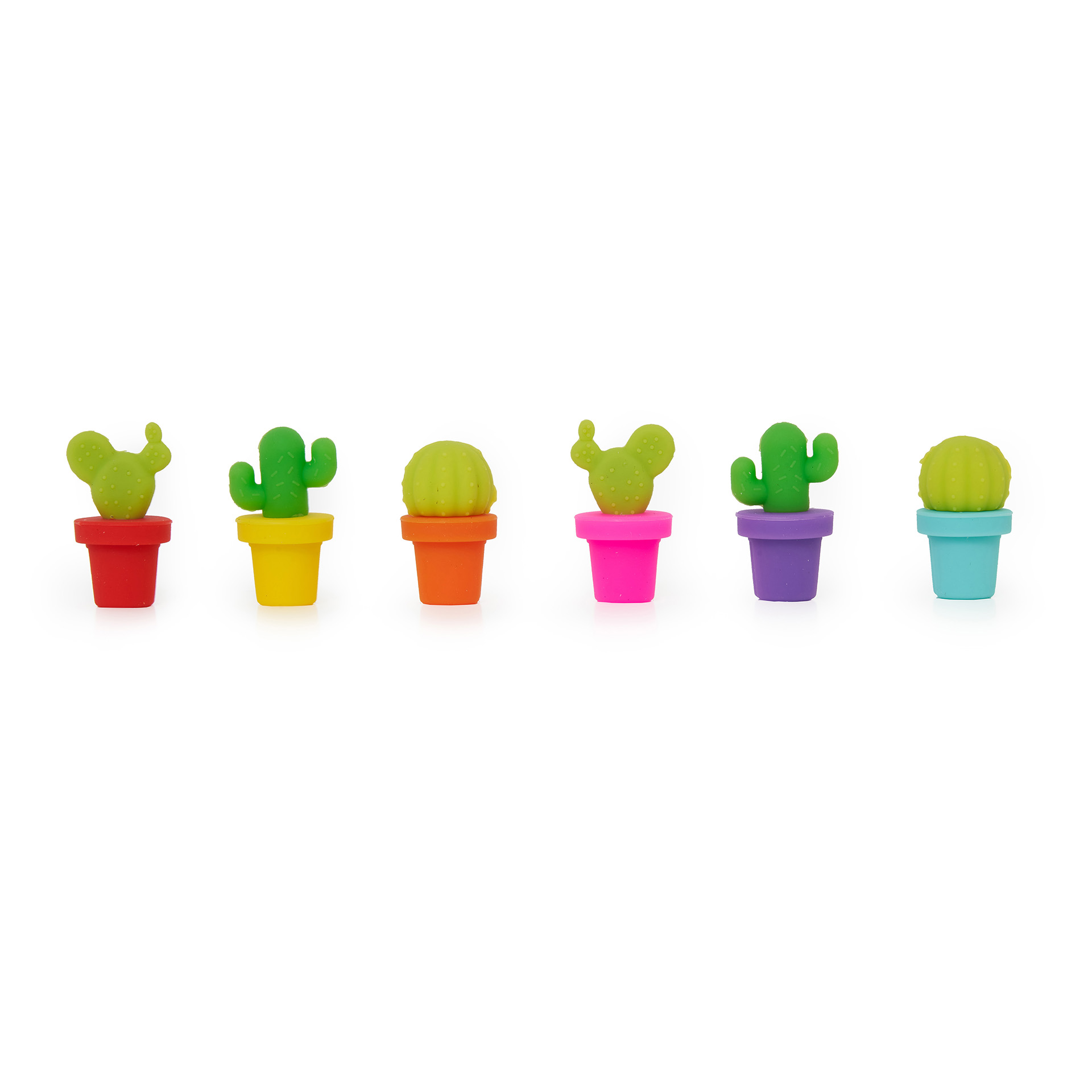 Legami - Set Di 6 Segnabicchieri - Cactus Multicolor - Fiesta!