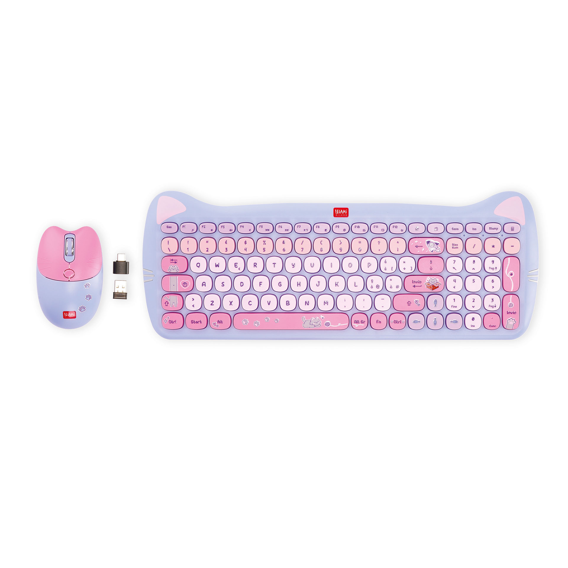 Legami - Set Tastiera E Mouse Wireless - Meow