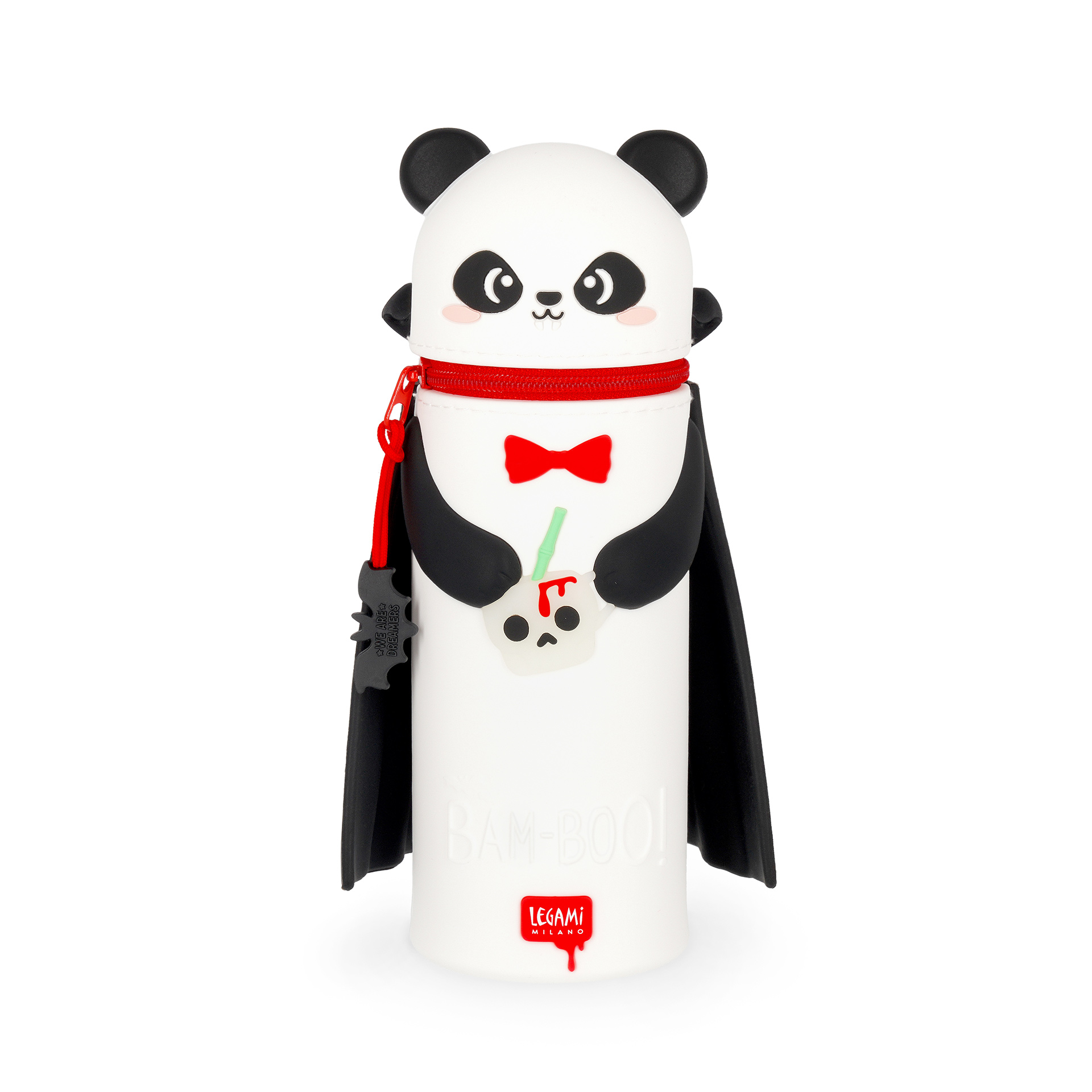 Legami Unisex Bambino - Astuccio 2-In-1 In Silicone Panda "Bam-Boo" Halloween - Kawaii